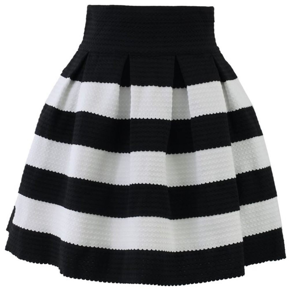 NWOT Women’s Contrast Stripes A-Line Skirt - Size Small - Picture 6 of 6
